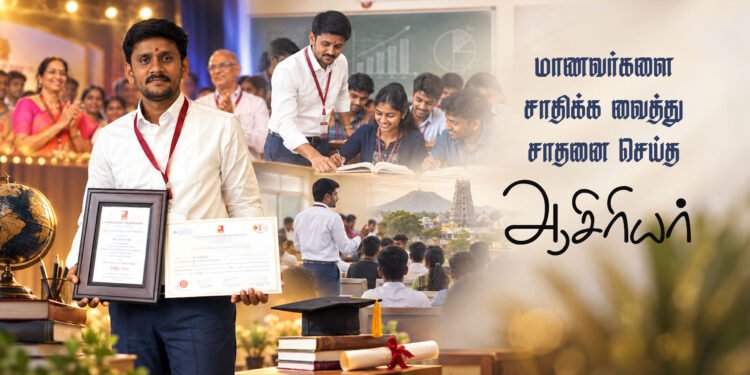 மாணவர்களை சாதிக்க வைத்து சாதனை செய்த ஆசிரியர்