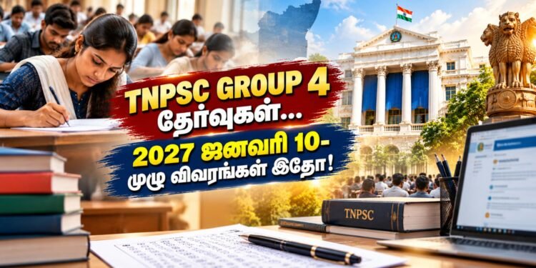 TNPSC GROUP 4 தேர்வுகள்… 2027 ஜனவரி 10- முழு விவரங்கள் இதோ